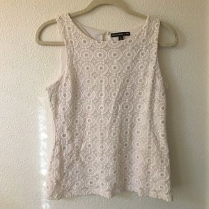 Banana Republic White Sleeveless Top
